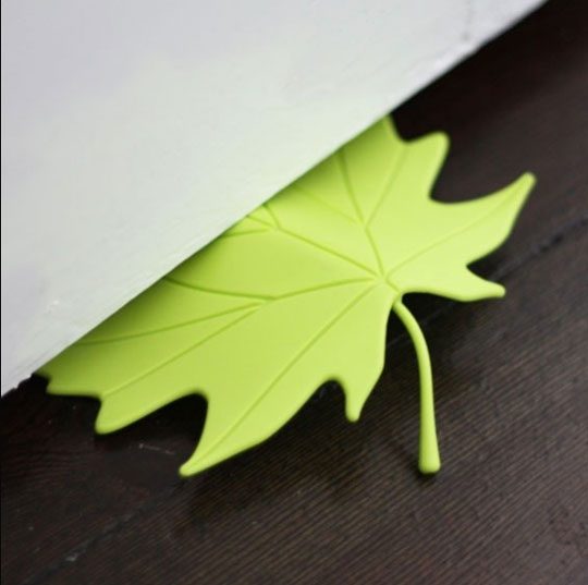 green leaf door stop