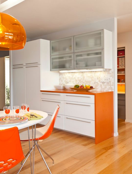 orange kitchen design