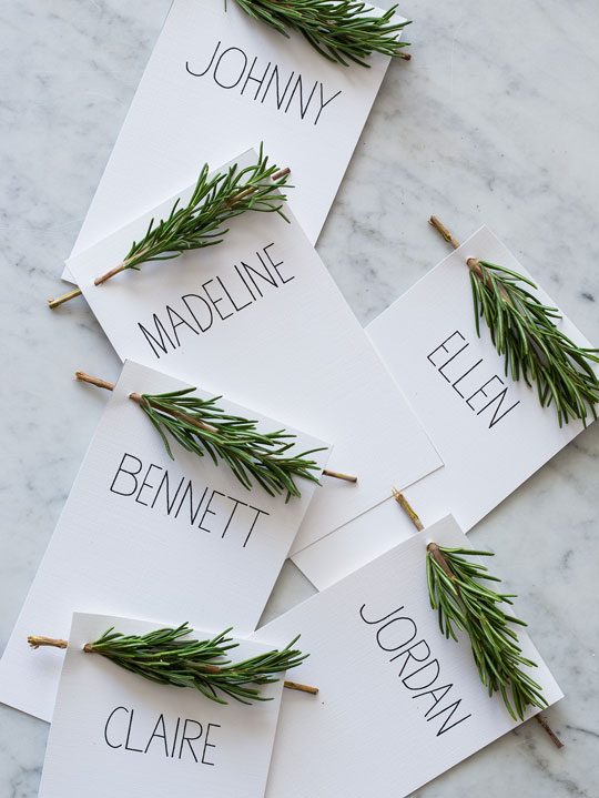 rosemary place cards