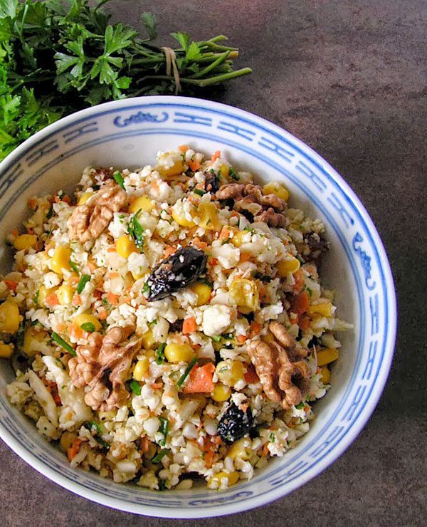Raw Cauliflower Tabbouleh