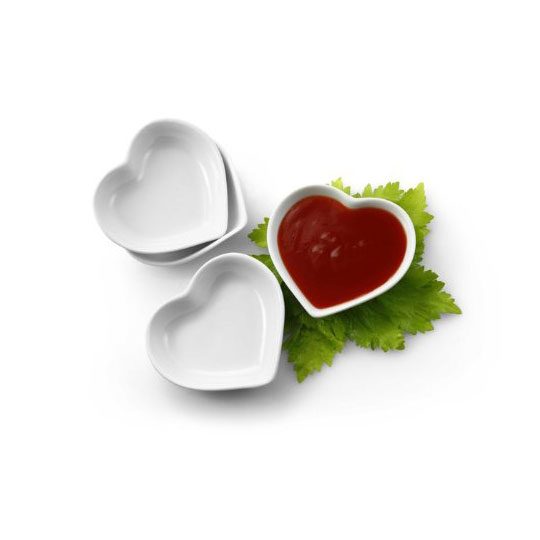 heart sauce cups