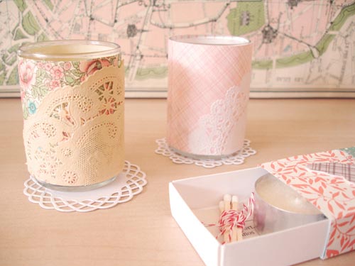 lace votive candle