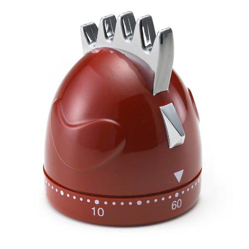 red kitchen timer