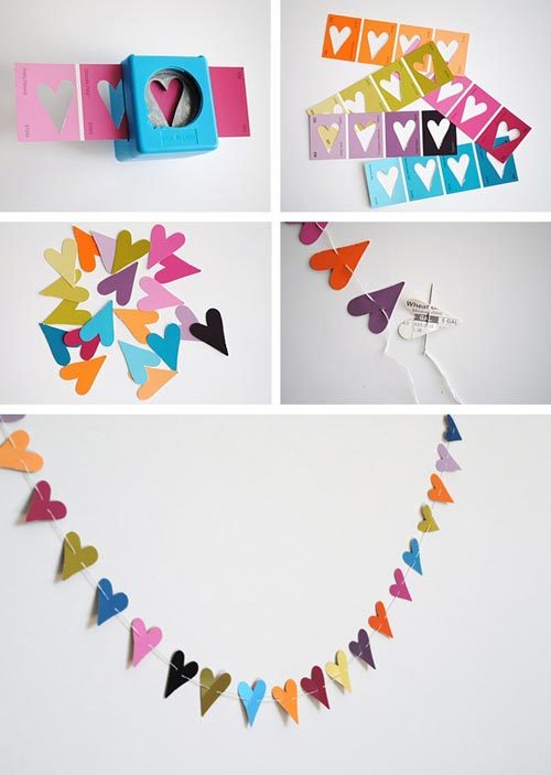 valentine garland decoration diy