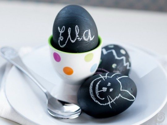 Chalkboard Egg Place Cards