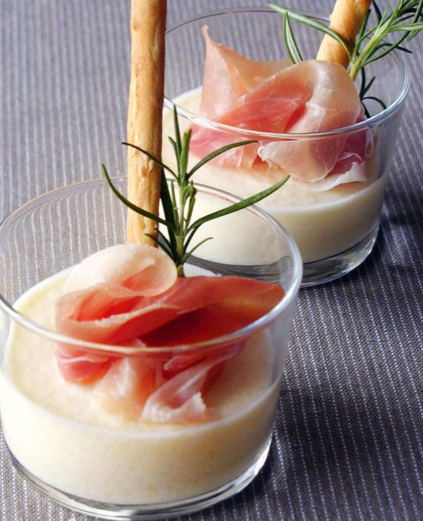 Pineapple Mousse With Ham & Breadsticks