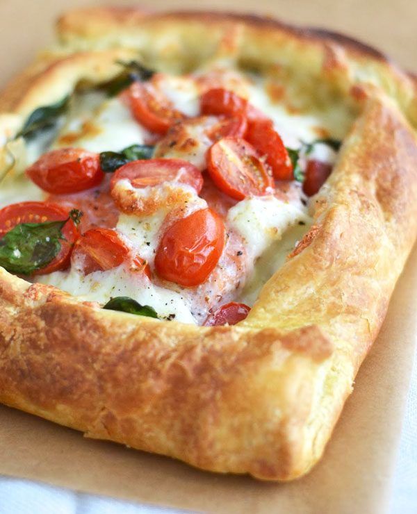Salmon Tomato Puff Pastry Pizza