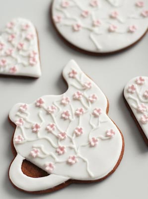 cherry blossom wedding cookies
