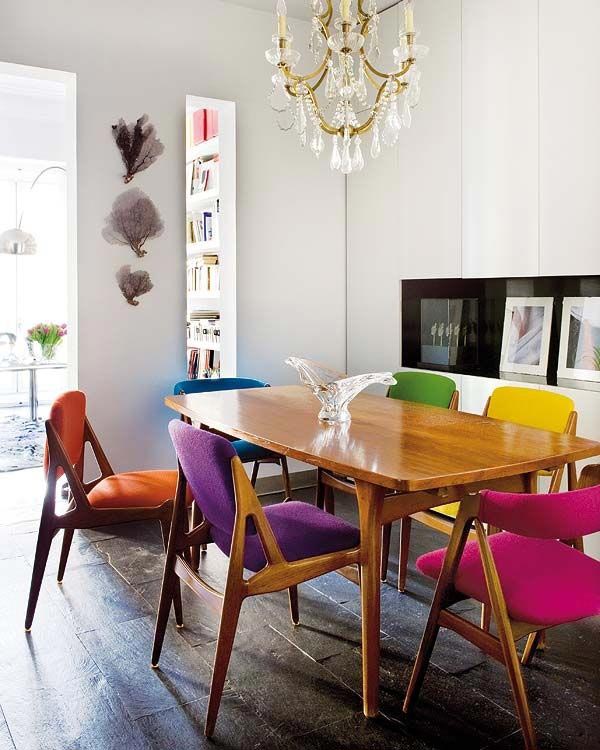 colorful modern dining chairs