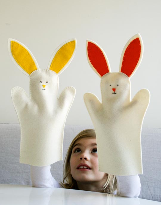 diy easter bunny puppets