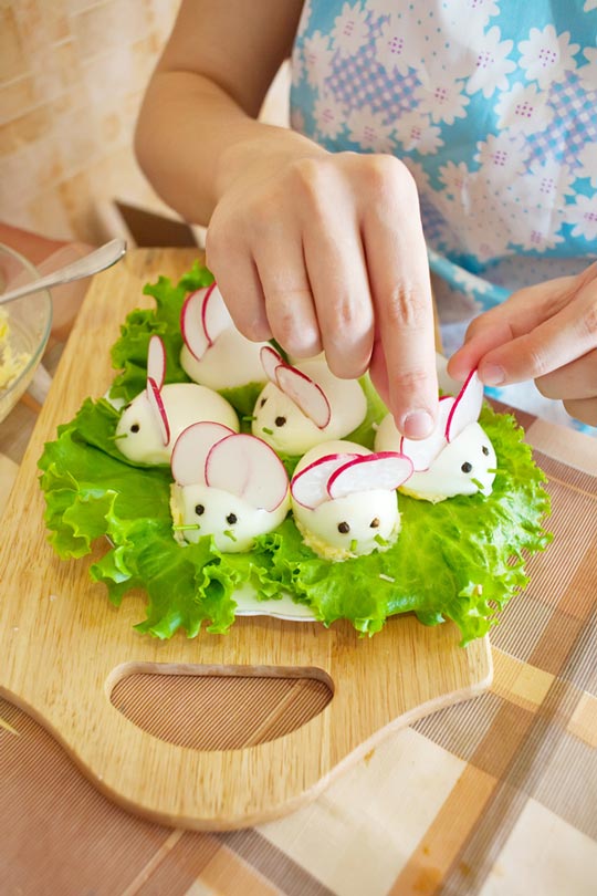 easter bunny deviled eggs recipe