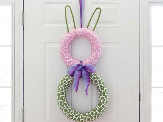 easter bunny door wreath
