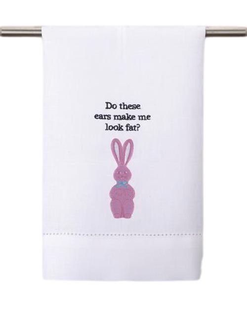 easter rabbit tea towel