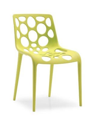 green colored modern side chair