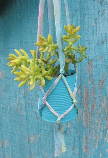 hanging can planter