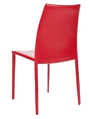 modern red dining chairs
