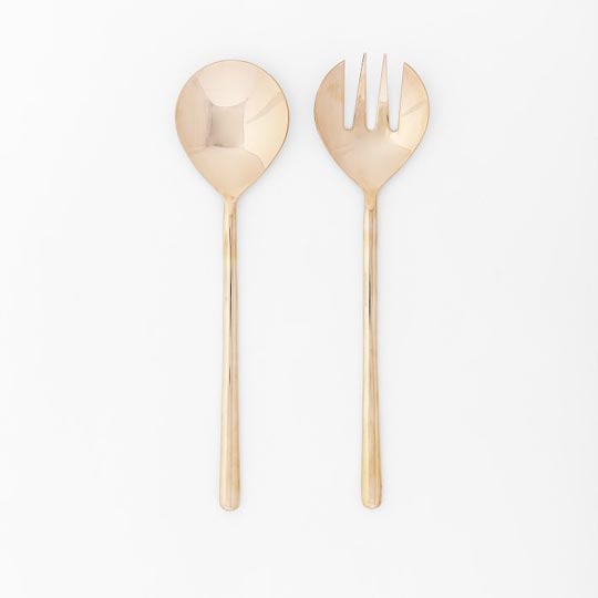 modern salad server set