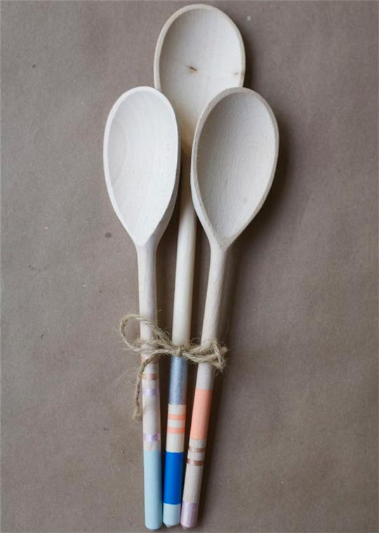 painted wooden spoons