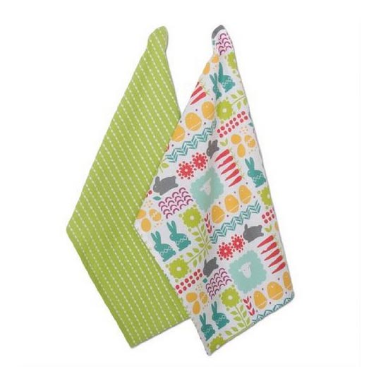 pretty easter dish towel