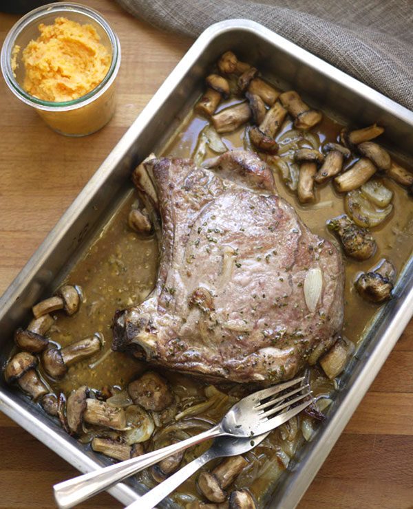 Bistro Veal Chops with Mushrooms