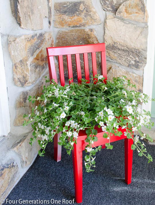 DIY chair planter