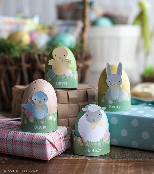 Easter egg holders printable