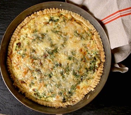 Salmon Quiche With Cilantro