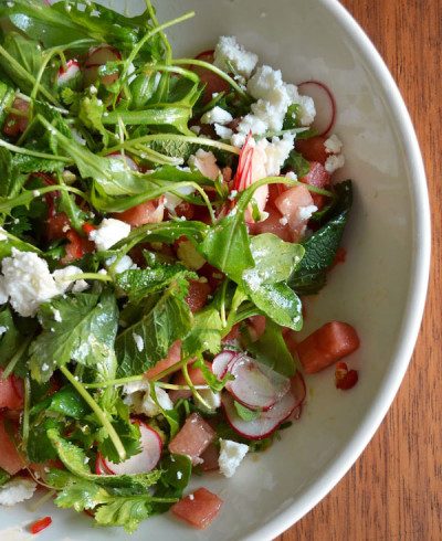  Fresh Watermelon Salad With Arugula & Feta