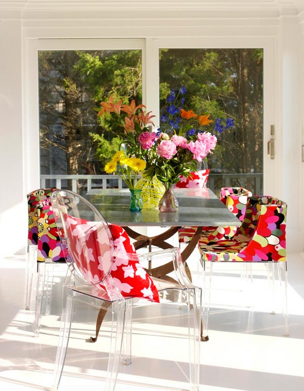 colorful dining room