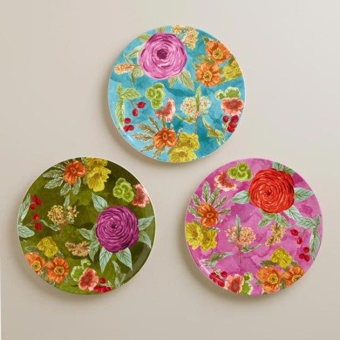 colorful spring tableware