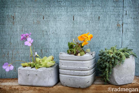 diy concrete planters