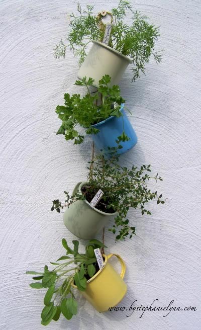 diy hanging herb planters