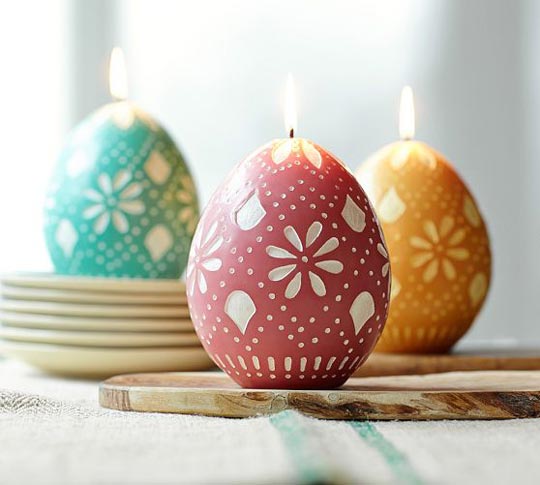 easter egg candle