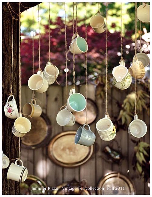 hanging cup decor outdoor party