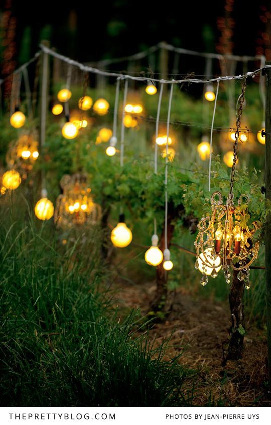 hanging lamps outdoor wedding