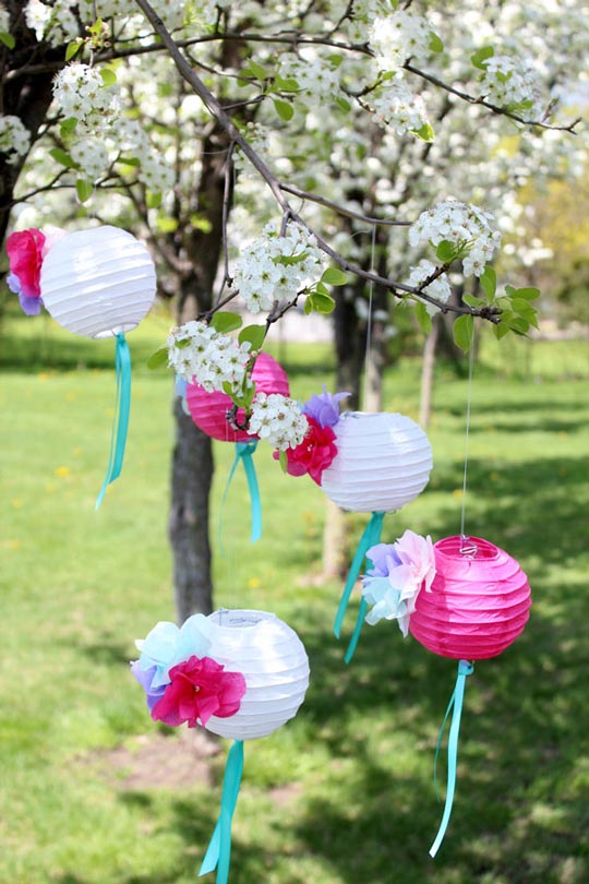 hanging lantern garden party