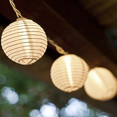 patio Lantern Plug in String Lights