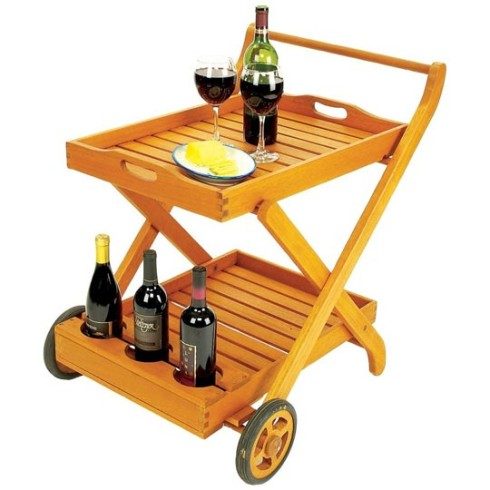 patio serving cart with tray