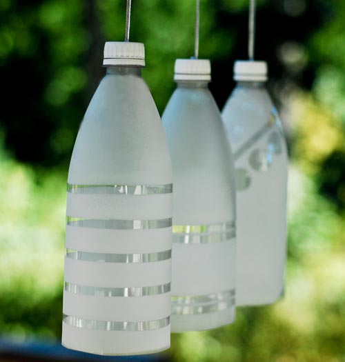 plastic bottles outdoor lamp