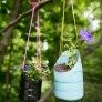 recycled hanging planter with plastic bottles thumbnail