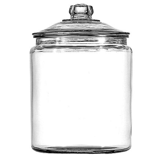 sturdy glass jar