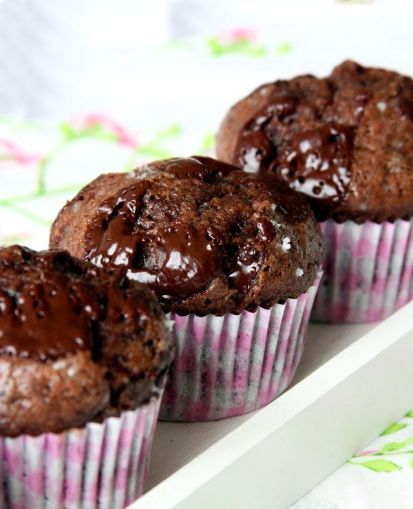 Salted Double Chocolate Muffins