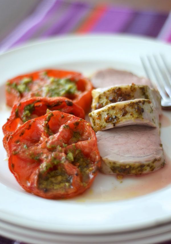 Baked Pesto Pork Tenderloin