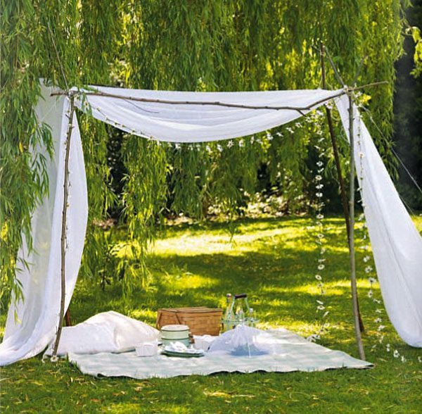 romantic canopy picnic set