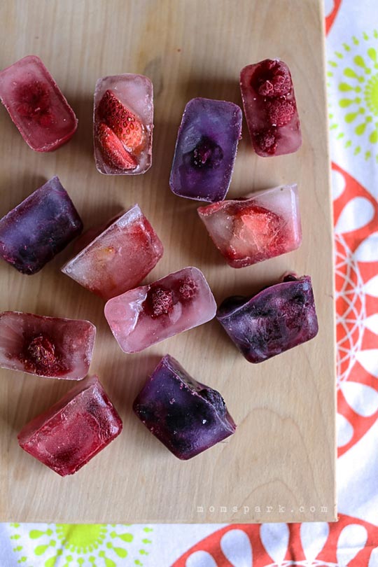 fruit ice cubes