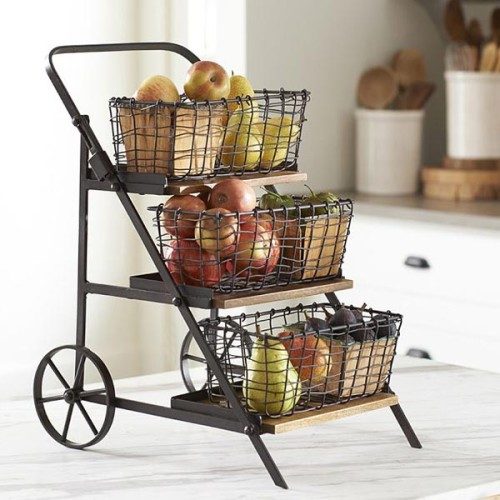 kitchen storage wire basket