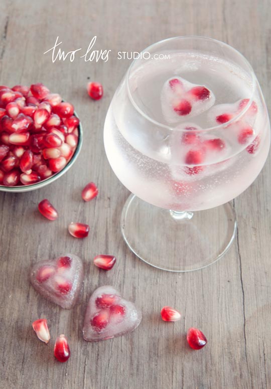 pomegranate ice cubes