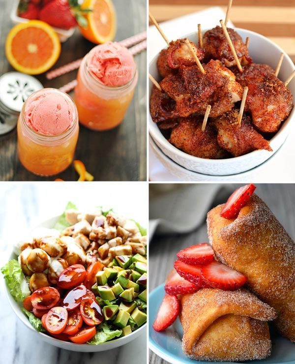Kickin’ Chicken Bites & Strawberry Cheesecake Chimichangas