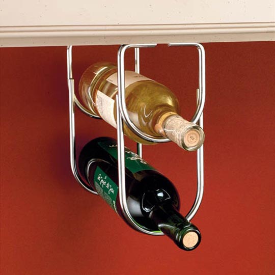 under cabinet wine rack