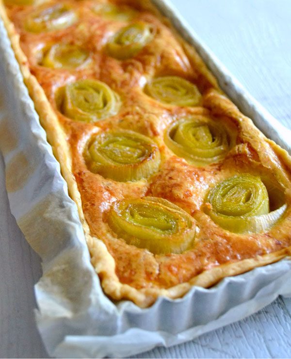 Cheesy Leek Quiche Recipe